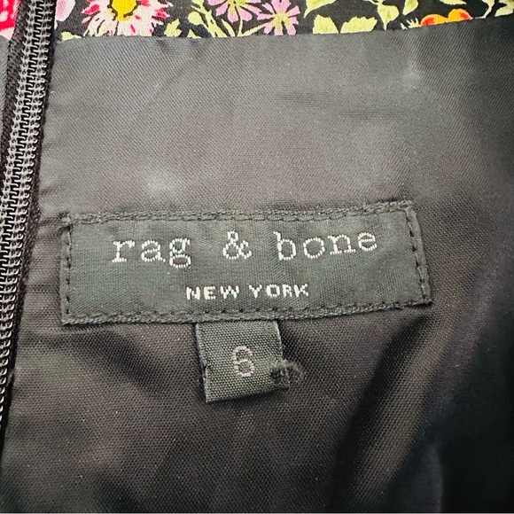 Rag & Bone 100% Silk Sleeveless Dress Floral Print Sz 6 - Picture 6 of 8